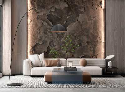 现代沙发茶几组合3D模型下载